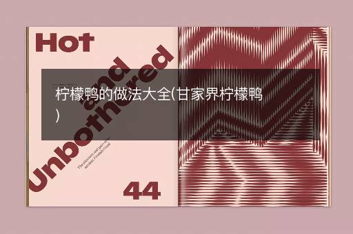 柠檬鸭的做法大全(甘家界柠檬鸭)