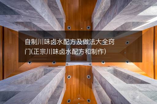 自制川味卤水配方及做法大全窍门(正宗川味卤水配方和制作)