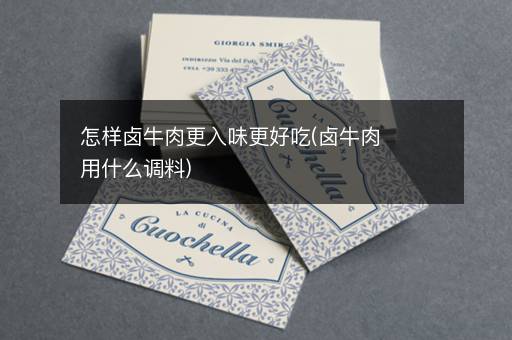 怎样卤牛肉更入味更好吃(卤牛肉用什么调料)