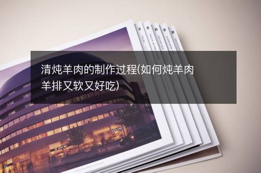 清炖羊肉的制作过程(如何炖羊肉羊排又软又好吃)