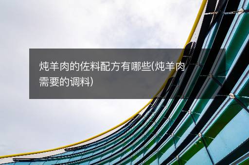 炖羊肉的佐料配方有哪些(炖羊肉需要的调料)