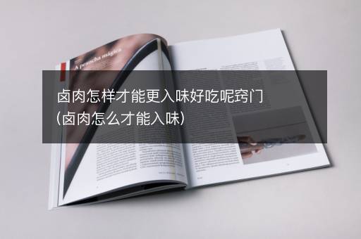 卤肉怎样才能更入味好吃呢窍门(卤肉怎么才能入味)