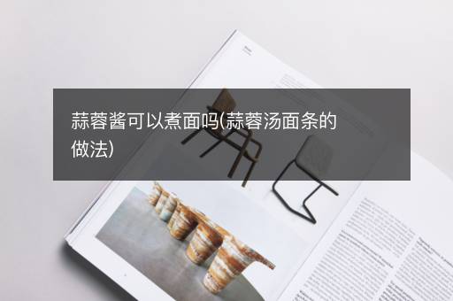 蒜蓉酱可以煮面吗(蒜蓉汤面条的做法)