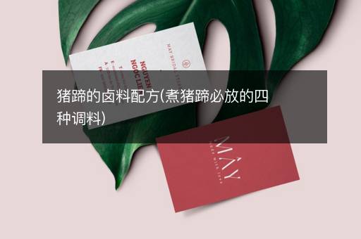 猪蹄的卤料配方(煮猪蹄必放的四种调料)