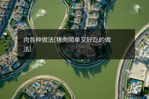 肉各种做法(猪肉简单又好吃的做法)