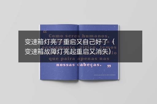 变速箱灯亮了重启又自己好了（变速箱故障灯亮起重启又消失）