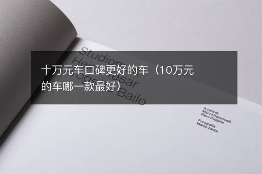 十万元车口碑更好的车（10万元的车哪一款最好）